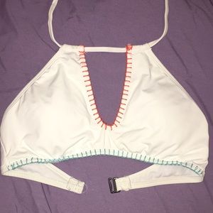 Lucky Brand High Neck Bikini Top with Keyhole
